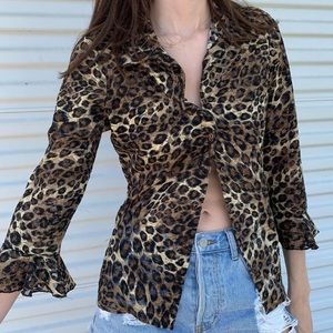 CHEETAH PRINT BLOUSE